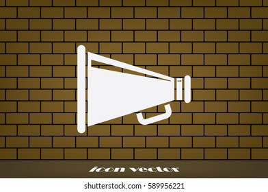 Megaphone icon, vector illustration eps10.