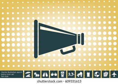 Megaphone icon, vector illustration eps10.