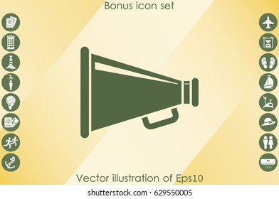 Megaphone icon, vector illustration eps10.