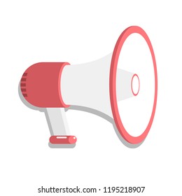 Megaphone icon. Vector illustration of a flat style. Isolated on white background.
