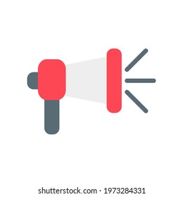 Megaphone icon vector illustration in flat style about multimedia for any projects, use for website mobile app presentation