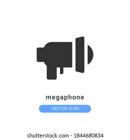 ilustración vectorial de icono megáfono. diseño de glifo de icono megáfono.