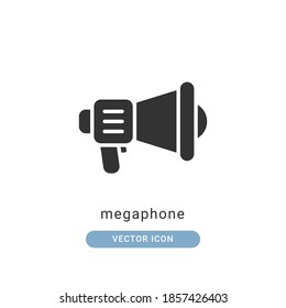 ilustración vectorial de icono megáfono. diseño de glifo de icono megáfono.