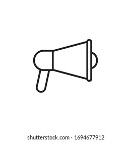 megaphone icon vector illustration line style design. isolated on white background