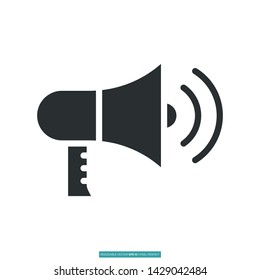 Megaphone Icon Vector Illustration Logo Template