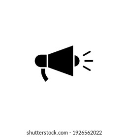 Plantilla del logotipo de la ilustración del vector del icono Megaphone para muchos fines. Aislado sobre fondo blanco.
