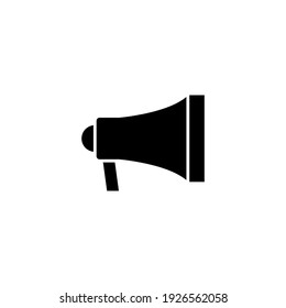 Plantilla del logotipo de la ilustración del vector del icono Megaphone para muchos fines. Aislado sobre fondo blanco.
