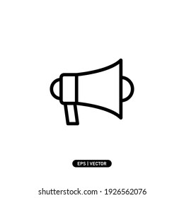 Megaphone Symbol Vektorgrafik Logo Vorlage für viele Zwecke. Einzeln auf weißem Hintergrund.