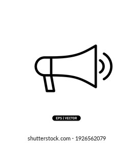 Megaphone icon vector illustration logo template for many purpose. Isolated on white background.