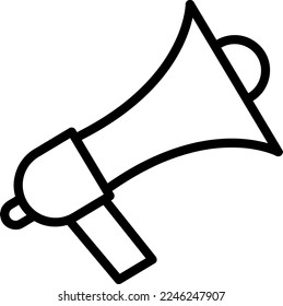 Plantilla del logotipo de la ilustración del vector del icono Megaphone en fondo blanco..eps