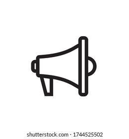 Megaphone icon vector illustration. Loudspeaker icon design isolated
