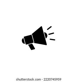 Ilustración vectorial de icono megáfono. Signo y símbolo del altavoz
