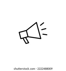 Ilustración vectorial de icono megáfono. Signo y símbolo del altavoz