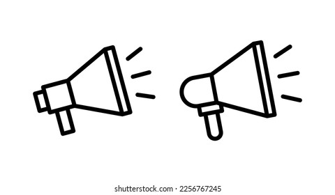 Megaphone Symbol, Vektorgrafik. Lautsprecherzeichen und Symbol