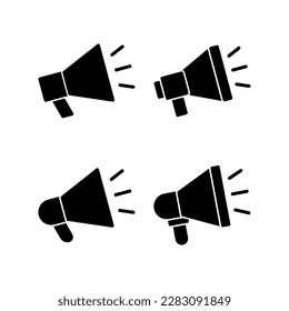 Ilustración vectorial de icono megáfono. Signo y símbolo del altavoz