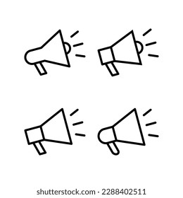 Ilustración vectorial de icono megáfono. Signo y símbolo del altavoz