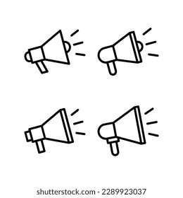 Ilustración vectorial de icono megáfono. Signo y símbolo del altavoz