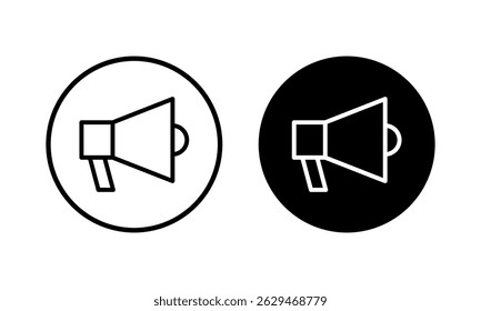 Vektorgrafik eines Megaphons. Lautsprecherzeichen und -symbol