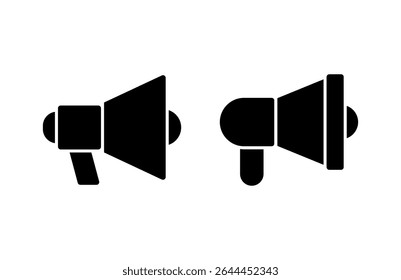 Ilustración vectorial de ícono de megáfono. Signo y símbolo del altavoz