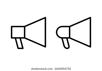 Ilustración vectorial de ícono de megáfono. Signo y símbolo del altavoz