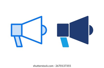 Ilustración vectorial de ícono de megáfono. Signo y símbolo del altavoz