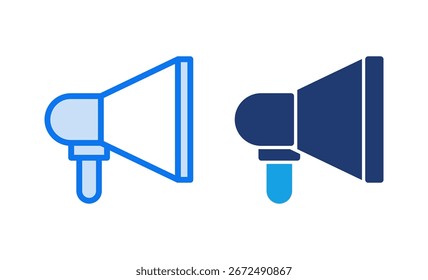Ilustración vectorial de ícono de megáfono. Signo y símbolo del altavoz