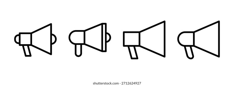 Ilustración vectorial de ícono de megáfono. Signo y símbolo del altavoz