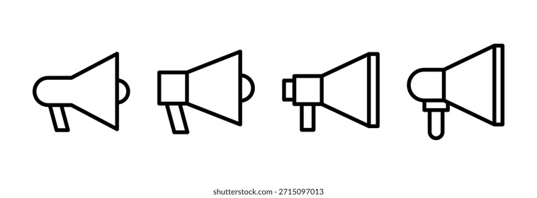 Ilustración vectorial de ícono de megáfono. Signo y símbolo del altavoz