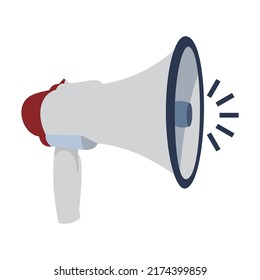 Ilustración del vector del icono Megaphone sobre fondo blanco