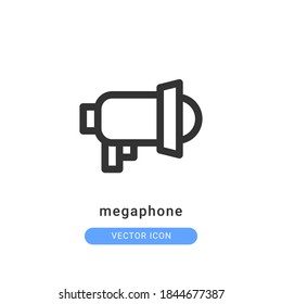 ilustración vectorial de icono megáfono. diseño de contorno de icono megáfono.