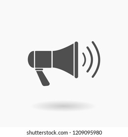 Megaphone Icon vector Icon Illustration silhouette.