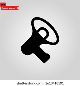 megaphone icon vector illustration - speaker and loudspeaker 
