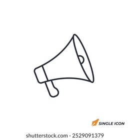 megaphone icon vector illustration. megaphone symbol isolated on white background
