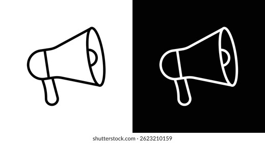 Ilustración vectorial de iconos de megáfono para Web y móvil
