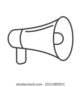 Icono de megáfono Ilustración vectorial de fondo blanco