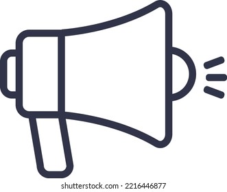 megaphone icon vector for infographic or teaching media design