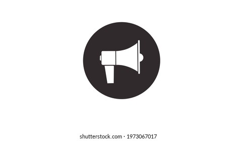 Megaphone Icon. Vector isolated black and white illustration of a Megaphone 