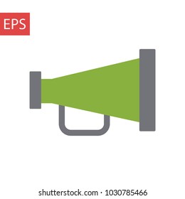 Megaphone icon. Megaphone Vector isolated on white background. Flat vector illustration in black