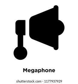 Megaphone icon vector isolated on white background, logo concept of Megaphone sign on transparent background, filled black symbol