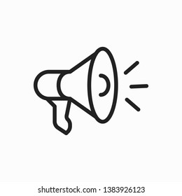 Megaphone icon vector isolated on white