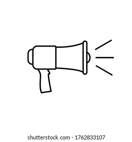 Megaphone icon. Vector icon isolated on white background.
