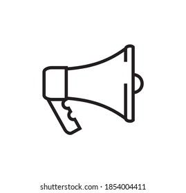 Vector de icono Megaphone, estilo de icono de línea, símbolo moderno y sencillo para la web y aplicaciones.