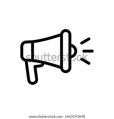 Megaphone icon vector line style