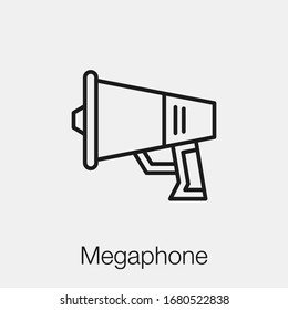 símbolo de signo vector de icono megafónico