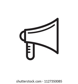 Megaphone Icon Vector Logo Design Template.