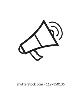 Megaphone Icon Vector Logo Design Template.