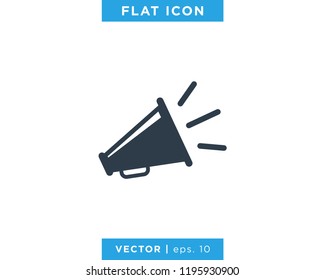 Megaphone Icon Vector Logo Design Template. - Shutterstock ID 1195930900