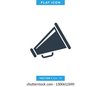 Megaphone Icon Vector Logo Design Template.
