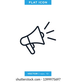 Megaphone Icon Vector Logo Design Template. - Shutterstock ID 1399975697