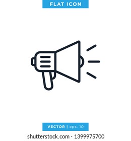Megaphone Icon Vector Logo Design Template.